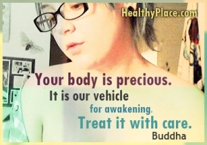 ציטוט תובנה על הפרעות אכילה - גופך יקר. זה הרכב שלנו להתעוררות. התייחס לזה בזהירות.